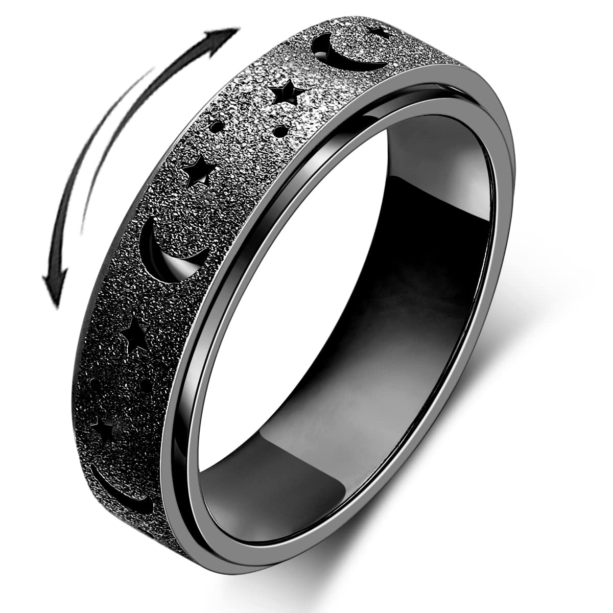 Anxiety Ring for Women Spinner Ring Fidget Toys Adults Stainless Steel Fidget Ring Spinner Rings Fidget Rings for Women Anxiety Fidget Ring Men