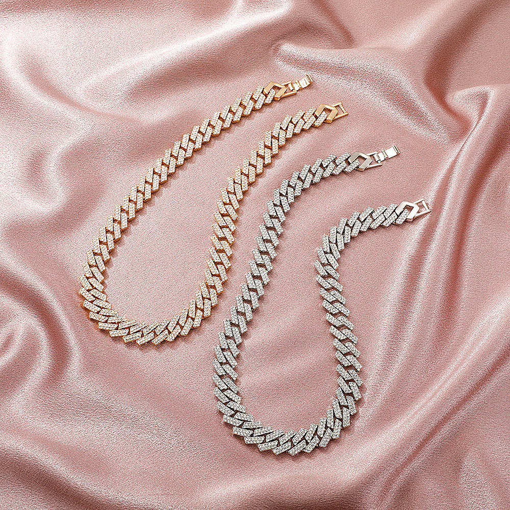 Vintage Hip-Hop Diamond Cuban Necklace for Men