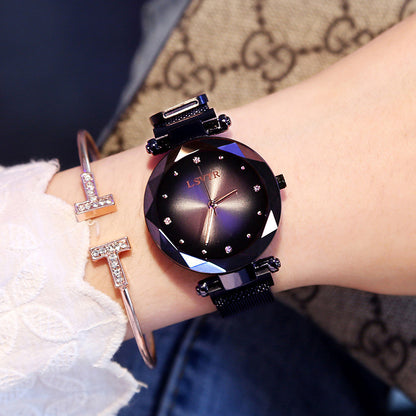 Wholesale Women's Quartz Starry Sky Watch with Magnet Band