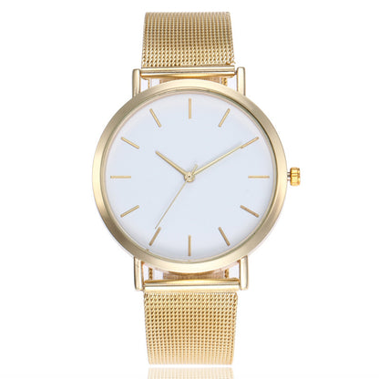 Fashionable Women's Quartz Watch with Alloy Mesh Band