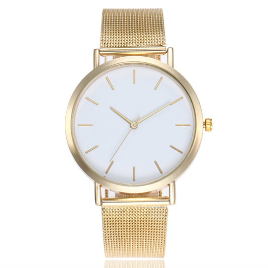 Fashionable Women's Quartz Watch with Alloy Mesh Band