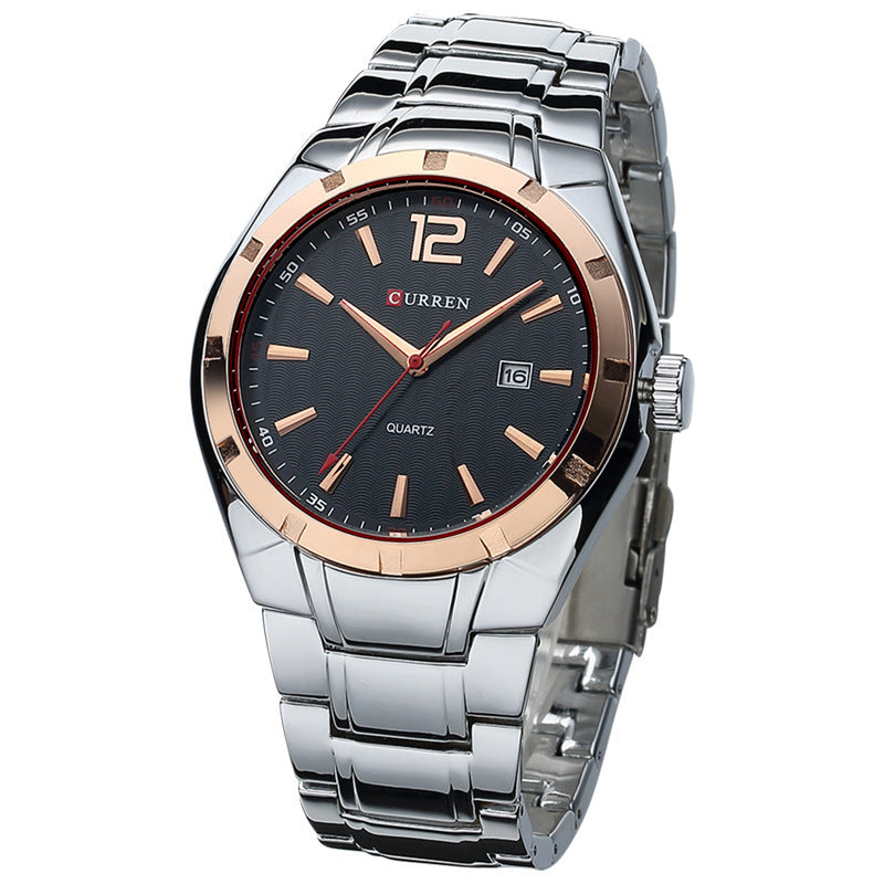 CURREN Waterproof Quartz Men's Watch with Calendar