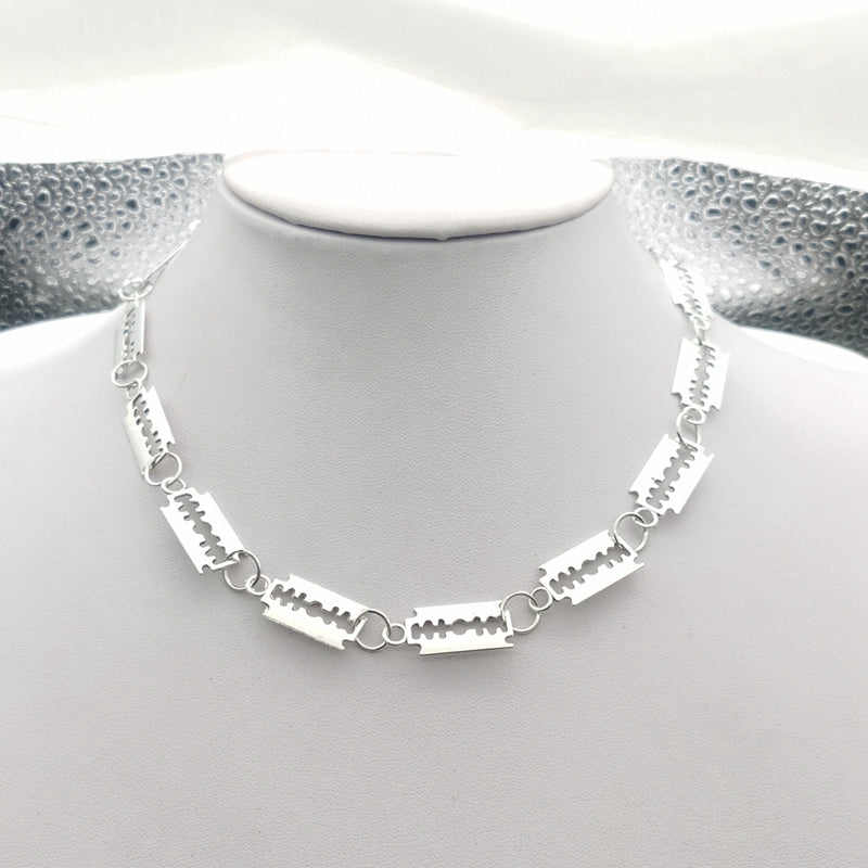 Unisex Hip Hop Fashion Alloy Blade Necklace for Parties