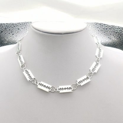Unisex Hip Hop Fashion Alloy Blade Necklace for Parties