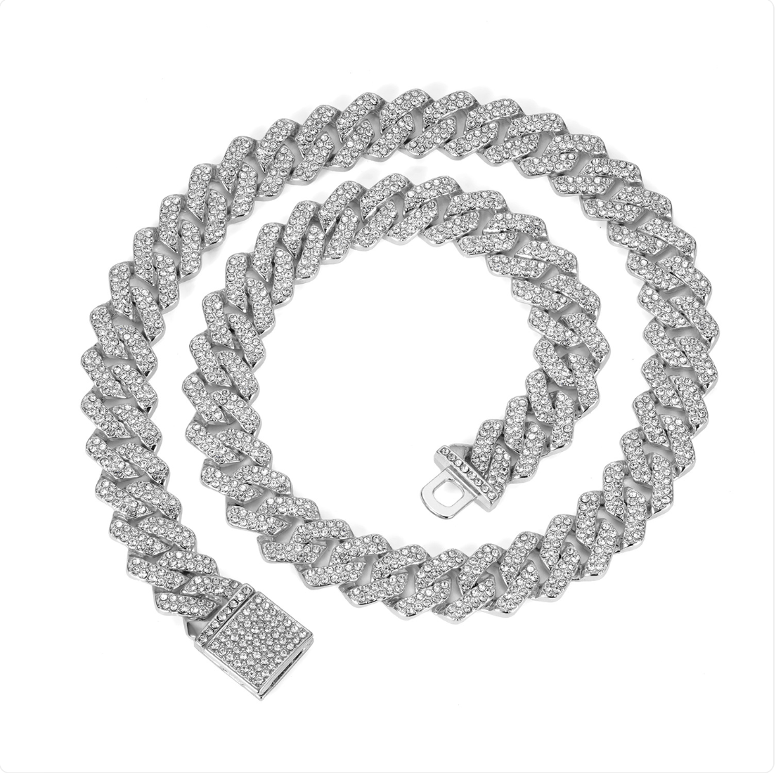 Diamond-Shaped Cuban Link Necklace