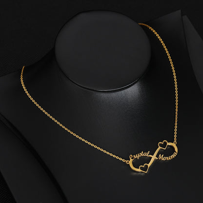 Custom Stainless Steel Name Necklace with Infinity Symbol