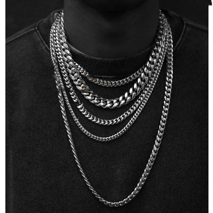 Titanium Steel Cuban Chain Necklace