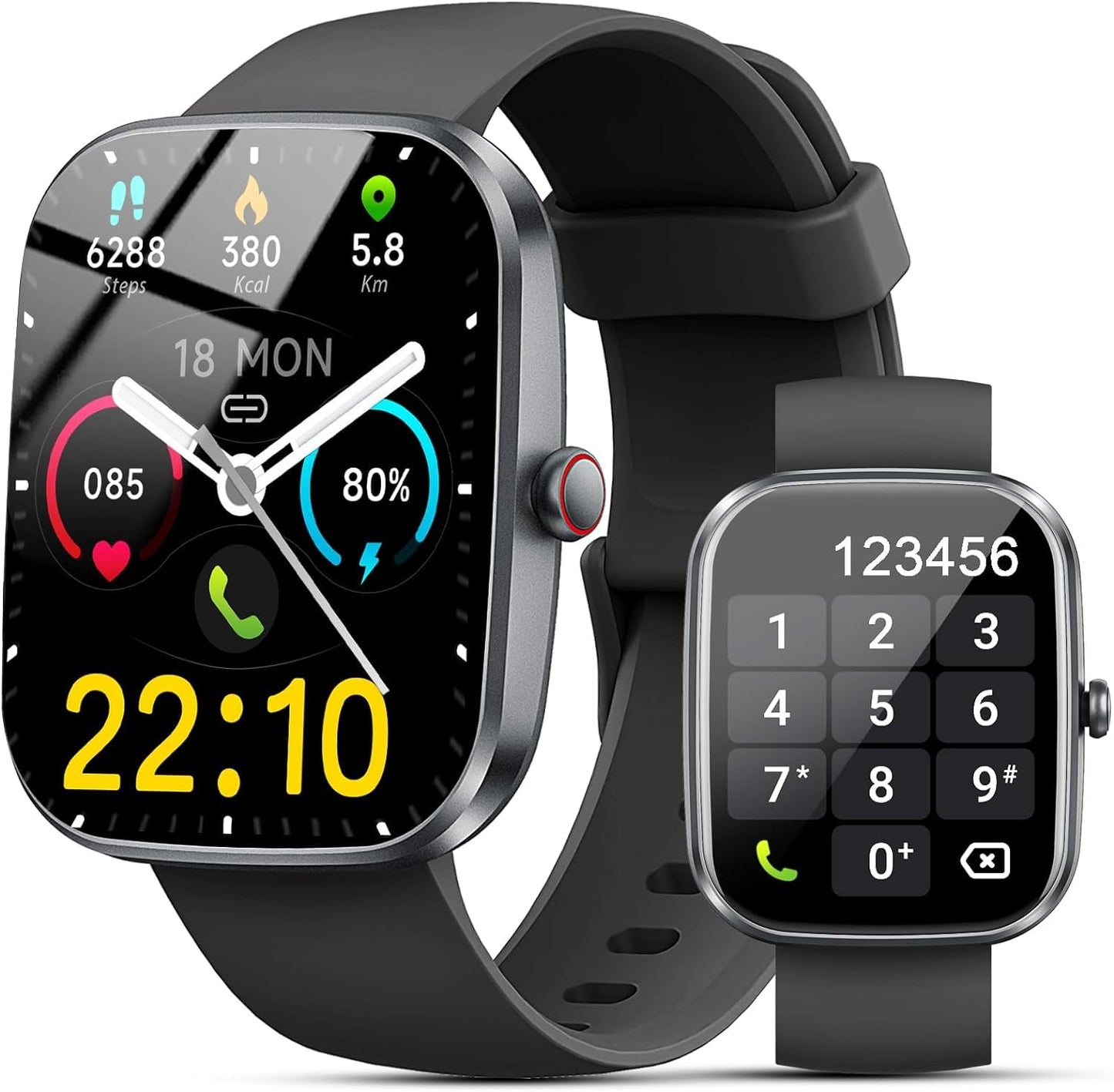 Kuizil Smart Watch 1.91" Smartwatch for Men Women (Answer/Make Call) Fitness Tracker with 100+ Sport Modes IP68 Waterproof Heart Rate/Sleep Monitor Pedometer Activity Tracker for Android iOS