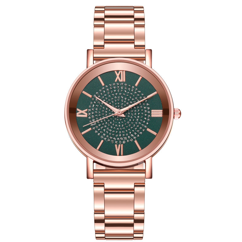 Starry Sky Quartz Watch for Women with Steel Band