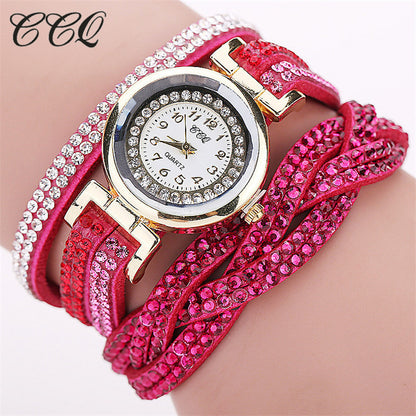 Trendy Twisted Women's Bracelet with Quartz Watch