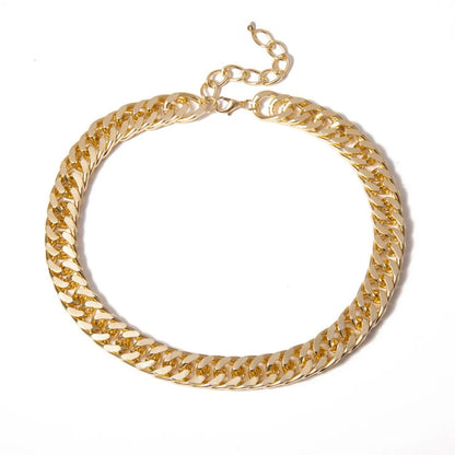 Cuban Curb Punk Gold Bracelet Necklace