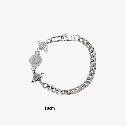 Cuban Diamond Planet Splice Bracelet