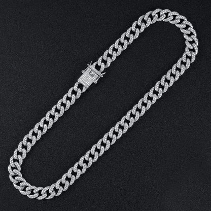 Diamond Cuban Necklace for Couples - Hip-Hop Style