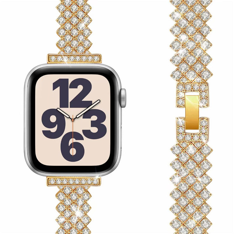 Metal Rhinestone Diamond Watch Strap
