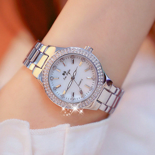 2019 Women's Crystal Diamond Stainless Steel Watch