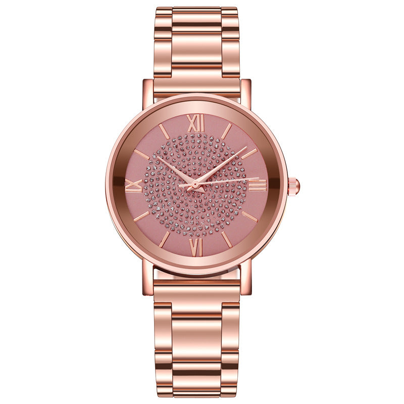 Starry Sky Quartz Watch for Women with Steel Band