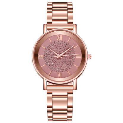 Starry Sky Quartz Watch for Women with Steel Band