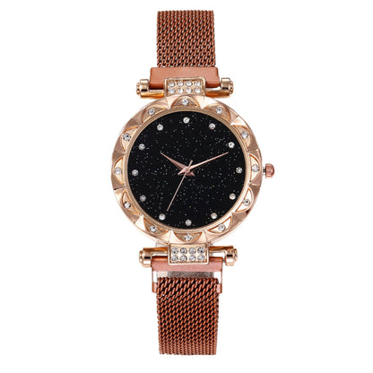 Starry Diamond Women's Watch and Bracelet Gift Set