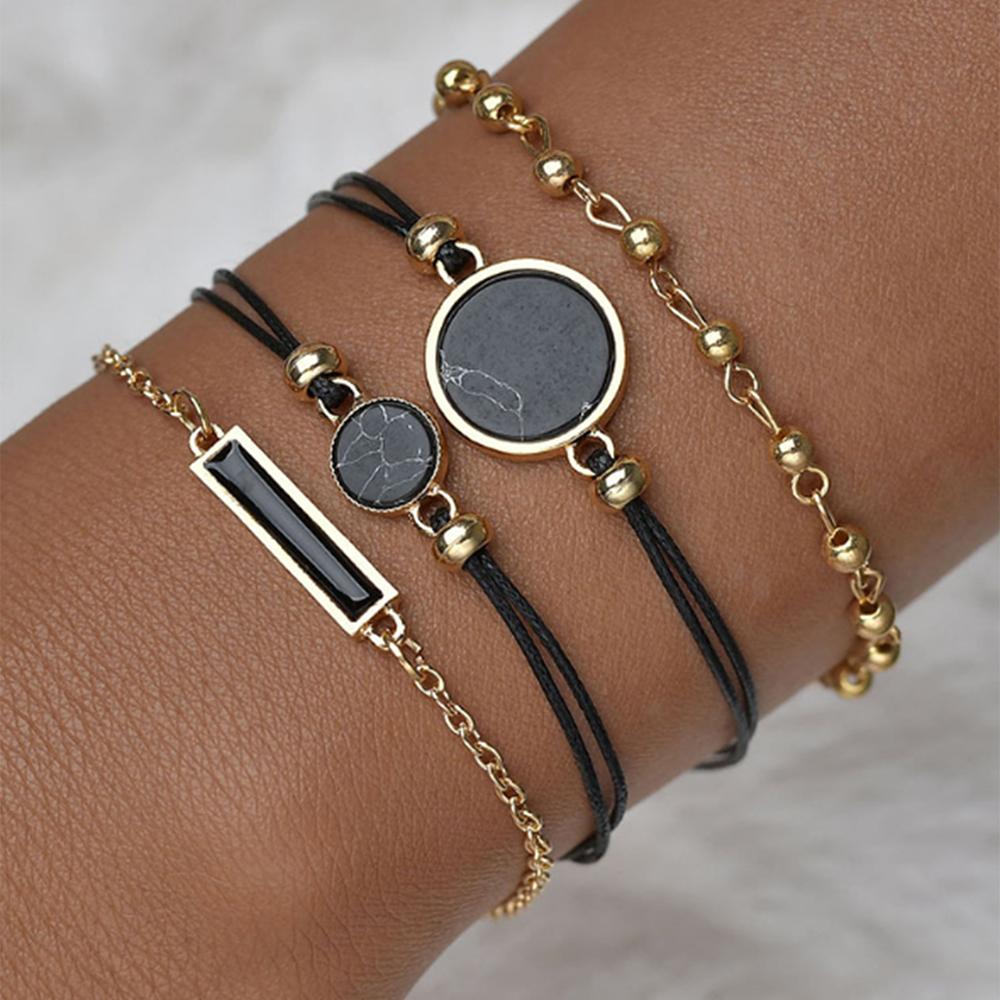 Lvpai Women's Minimalist Quartz Watch and Bracelet Set