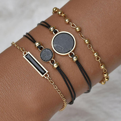 Lvpai Women's Minimalist Quartz Watch and Bracelet Set