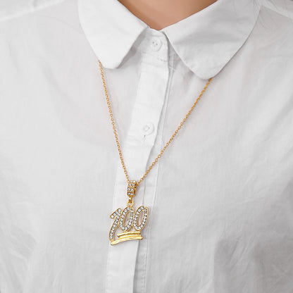 Hip Hop Men's Necklace with Diamond Pendant (Wholesale)