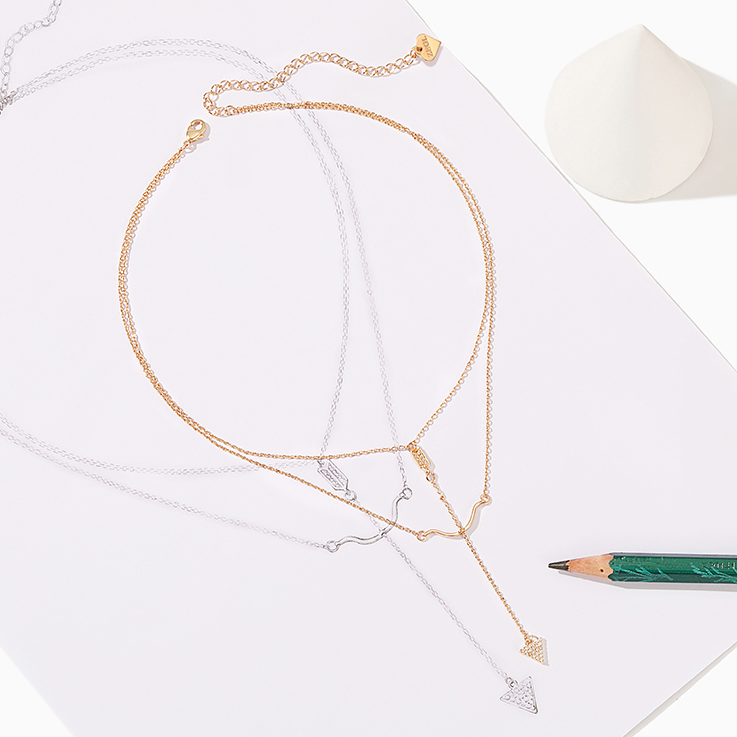 Zengliu Designer Layered Necklace with Arrow Pendant