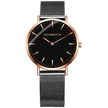 New OGY Mesh Band Watch - Slim, Stylish Quartz Timepiece