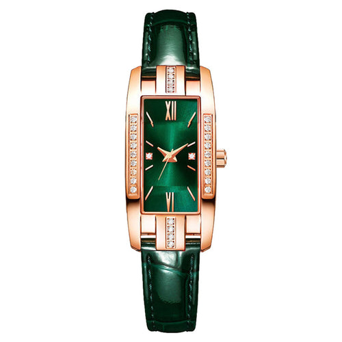 Trendy Women's Diamond-Studded Square Watch