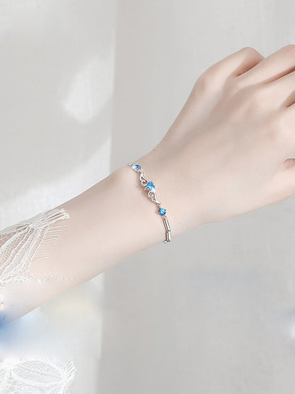 925 Silver Angel Wing Bracelet for Women, Unique Design