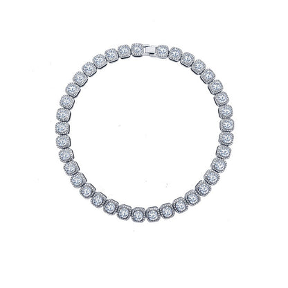 Exaggerated Cuban Link Necklace with Full Diamonds