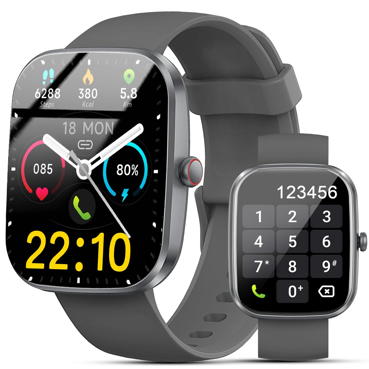 Smart Watch 1.91" Smartwatch for Men Women (Answer/Make Call) Fitness Tracker with 100+ Sport Modes IP68 Waterproof Heart Rate/Sleep/Spo2 Monitor Pedometer Activity Tracker for Android iOS