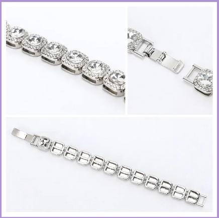 Men's Hip Hop Square Glass Cuban Chain