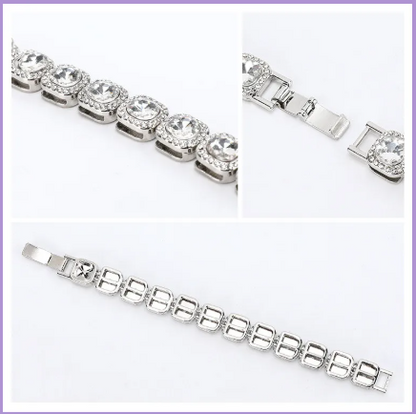 Men's Hip Hop Square Glass Cuban Chain