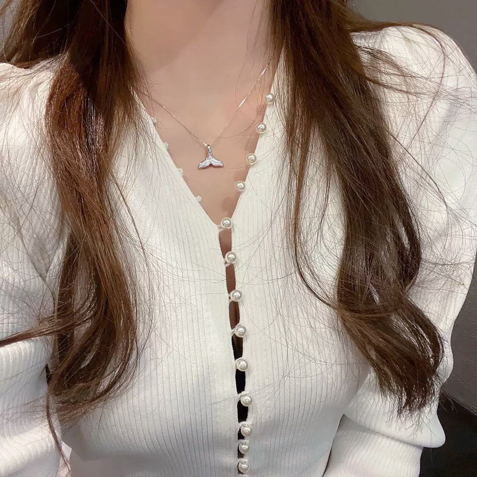Salted Fish Mermaid Tail Minimalist Choker Necklace