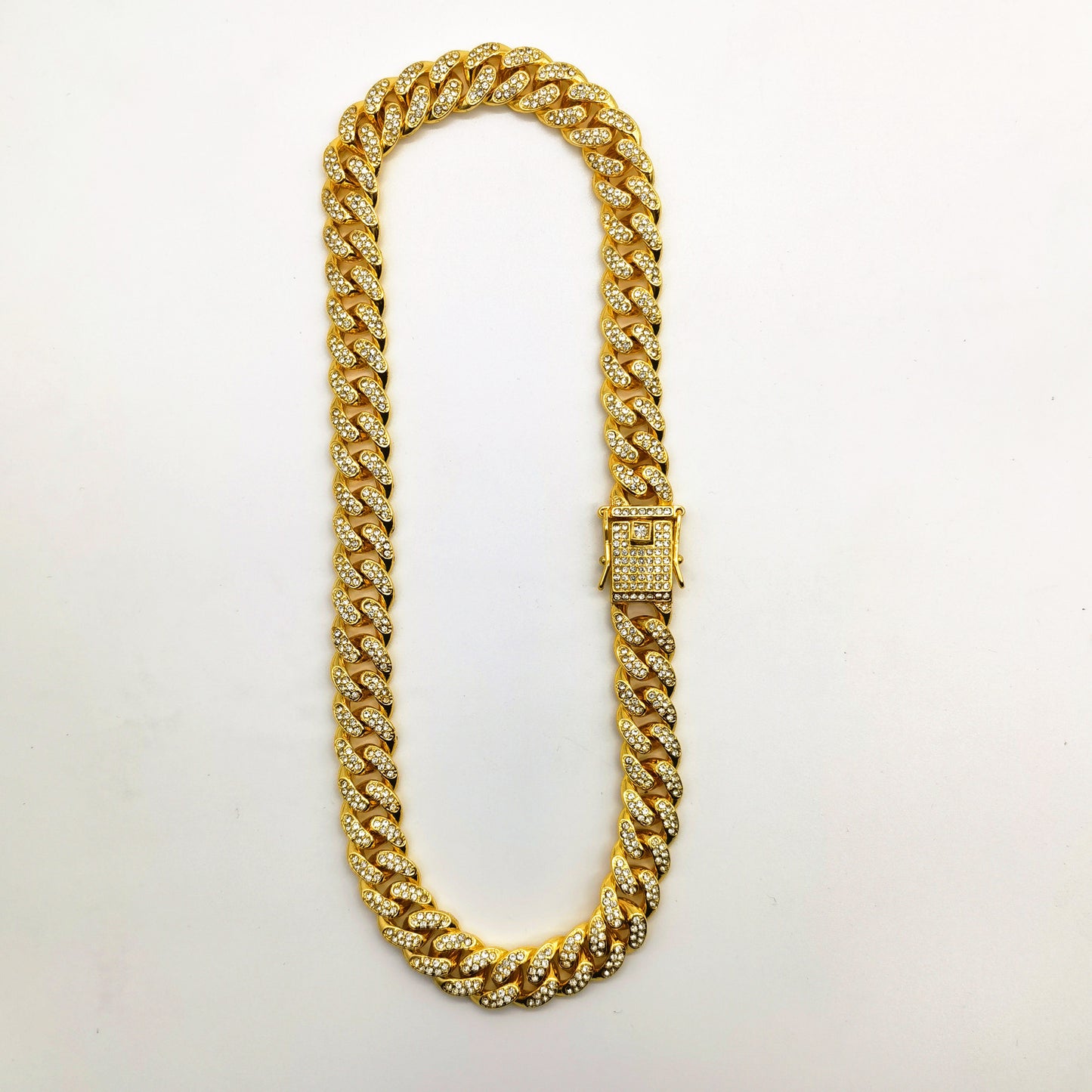 High-Quality Men's Cuban Link Chain - 12mm Hip Hop Style
