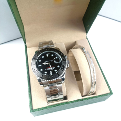 2-Piece Swiss Quartz Watch Set with Bracelet (Wholesale)