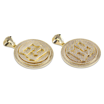 Alloy Rhinestone Hip-Hop Letter 69 Pendant Necklace