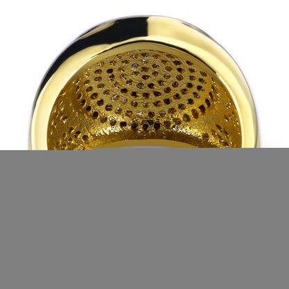 118K Gold Plated Hip Hop Ring with Zircon Stones
