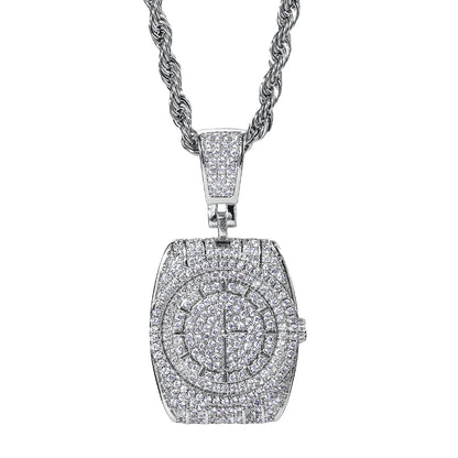 Hip Hop Watch Pendant Necklace