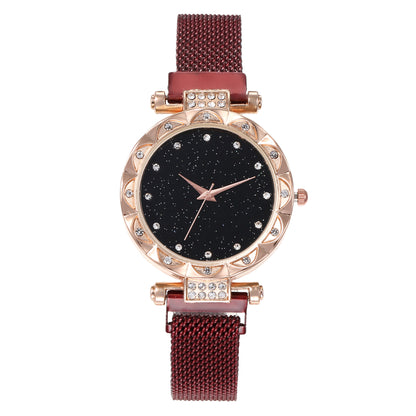 Starry Diamond Women's Watch and Bracelet Gift Set