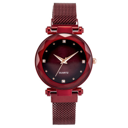 Wholesale Women's Quartz Starry Sky Watch with Magnet Band