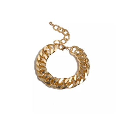Cuban Curb Punk Gold Bracelet Necklace