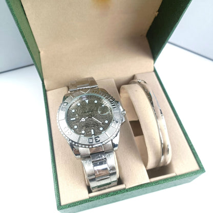 2-Piece Swiss Quartz Watch Set with Bracelet (Wholesale)