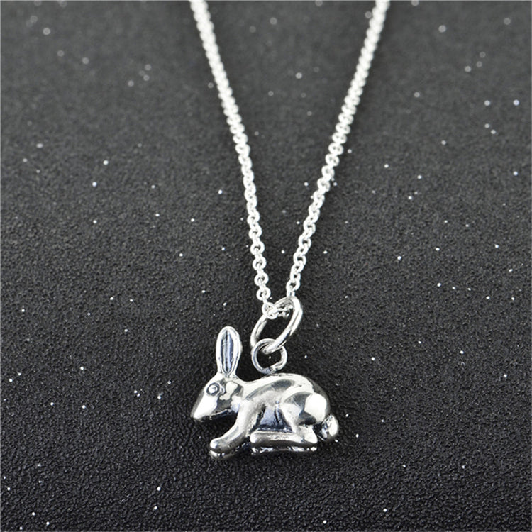Rabbit Pendant, Women's Necklace, 925 Sterling Silver