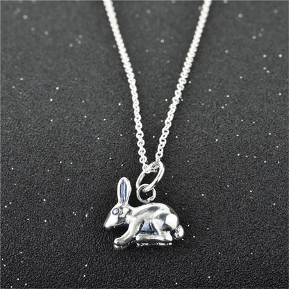 Rabbit Pendant, Women's Necklace, 925 Sterling Silver