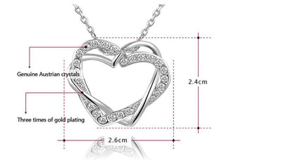 Heart-Shaped Pendant Necklace in Fashion Alloy Design