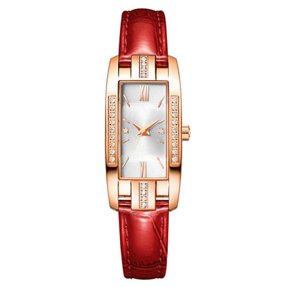 Trendy Women's Diamond-Studded Square Watch