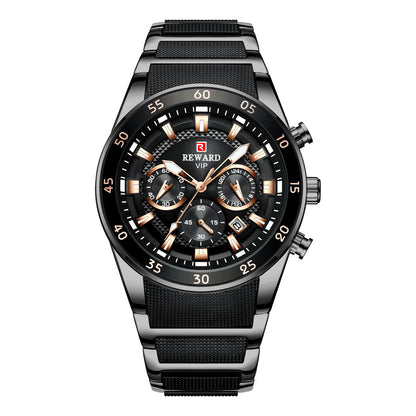 Luminous Waterproof Steel Men's Sports Watch