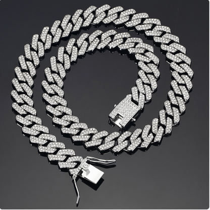 Diamond-Shaped Cuban Link Necklace
