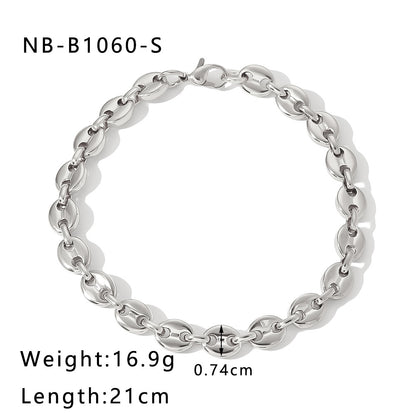 Hip Hop Style Stainless Steel Pig Nose Bracelet